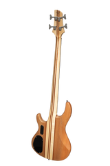 J&D Luthiers 4-String Contemporary Neck Through Active Electric Bass Guitar (Natural Satin)
