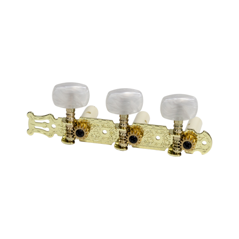 Crossfire Classical Guitar Machine Head Set (Gold with Buttons)