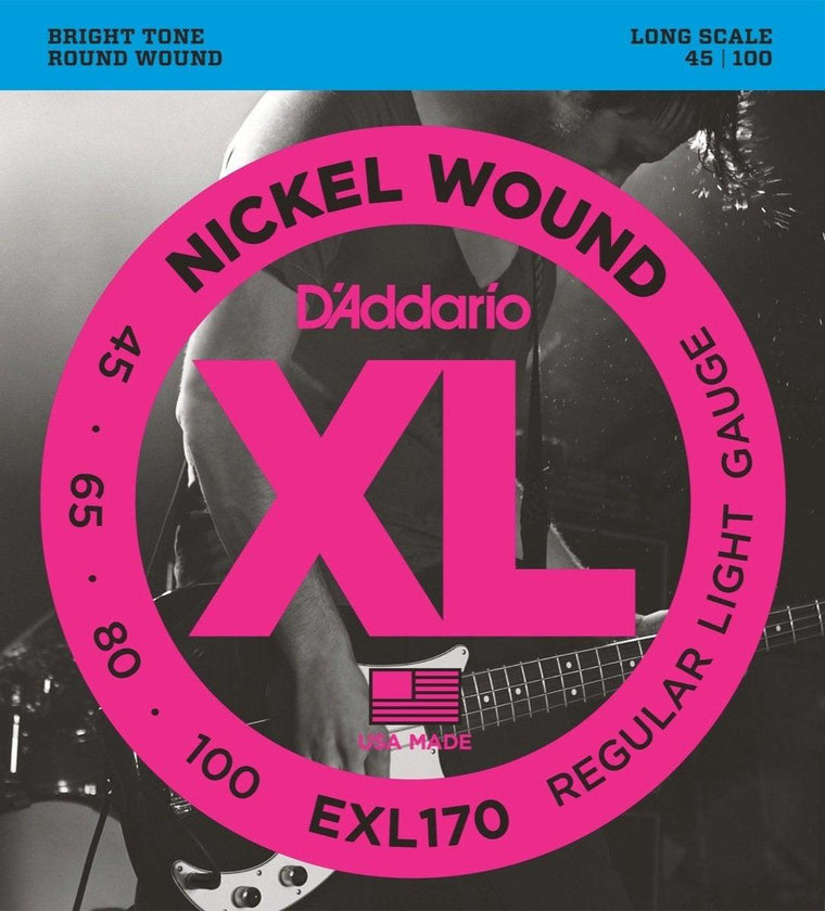 D'Addario EXL170 Regular Light Bass Guitar Strings (45-100)