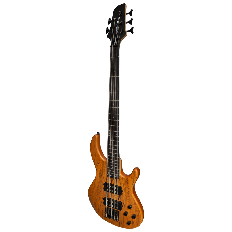 J&D Luthiers 5-String M-Style Contemporary Active Electric Bass Guitar (Natural Satin)