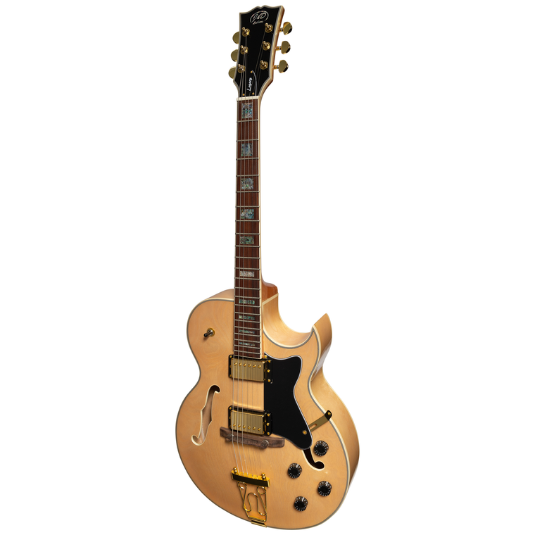 J&D Luthiers Hollow body ES-Style Archtop Electric Guitar (Natural)