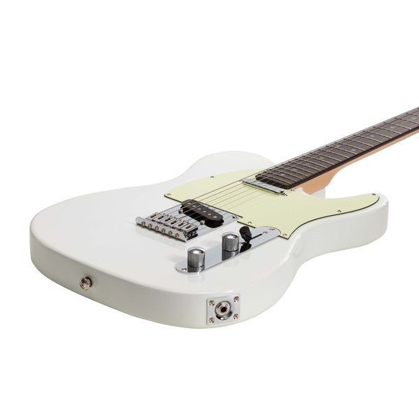 J&D Luthiers TE-Style Electric Guitar (White)