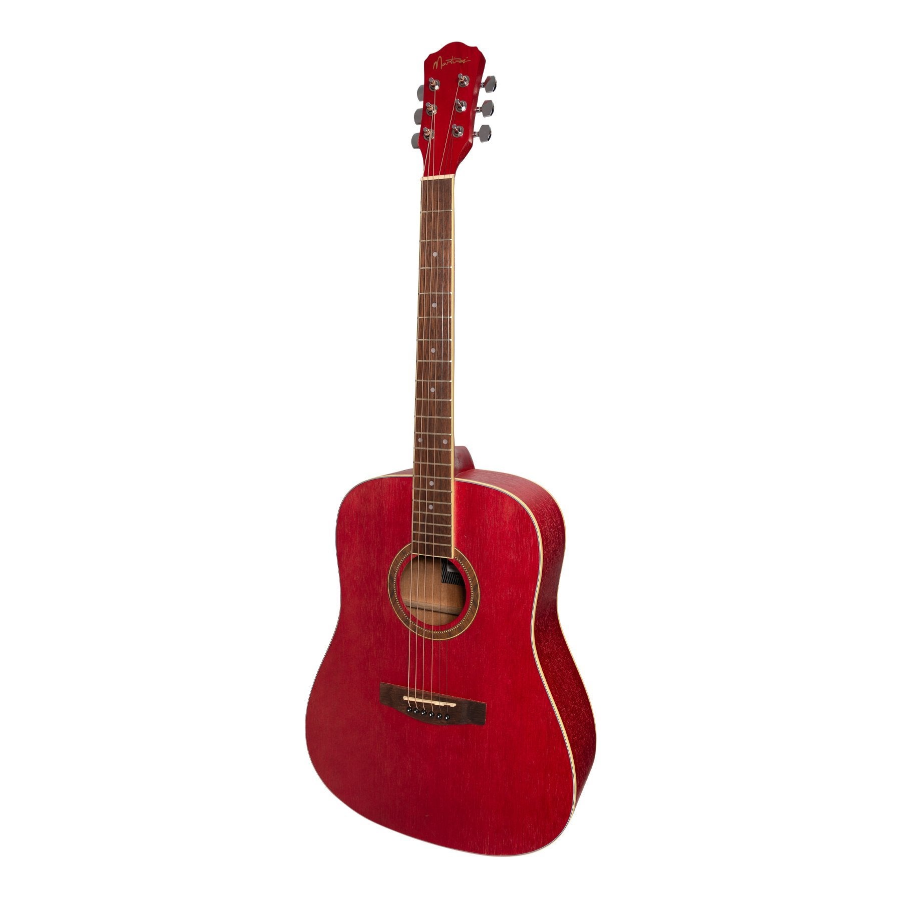 Martinez '41 Series' Dreadnought Acoustic Guitar (Strawberry Pink)-MD-41-PNK