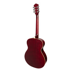 Martinez '41 Series' Folk Size Acoustic Guitar Pack (Red)