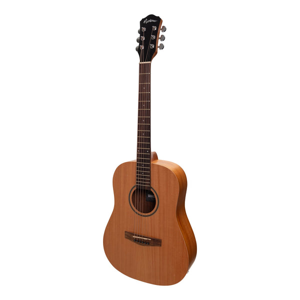 Martinez Acoustic-Electric Middy Traveller Guitar with Built-In Tuner (Mahogany)-MZPT-MT2-MAH