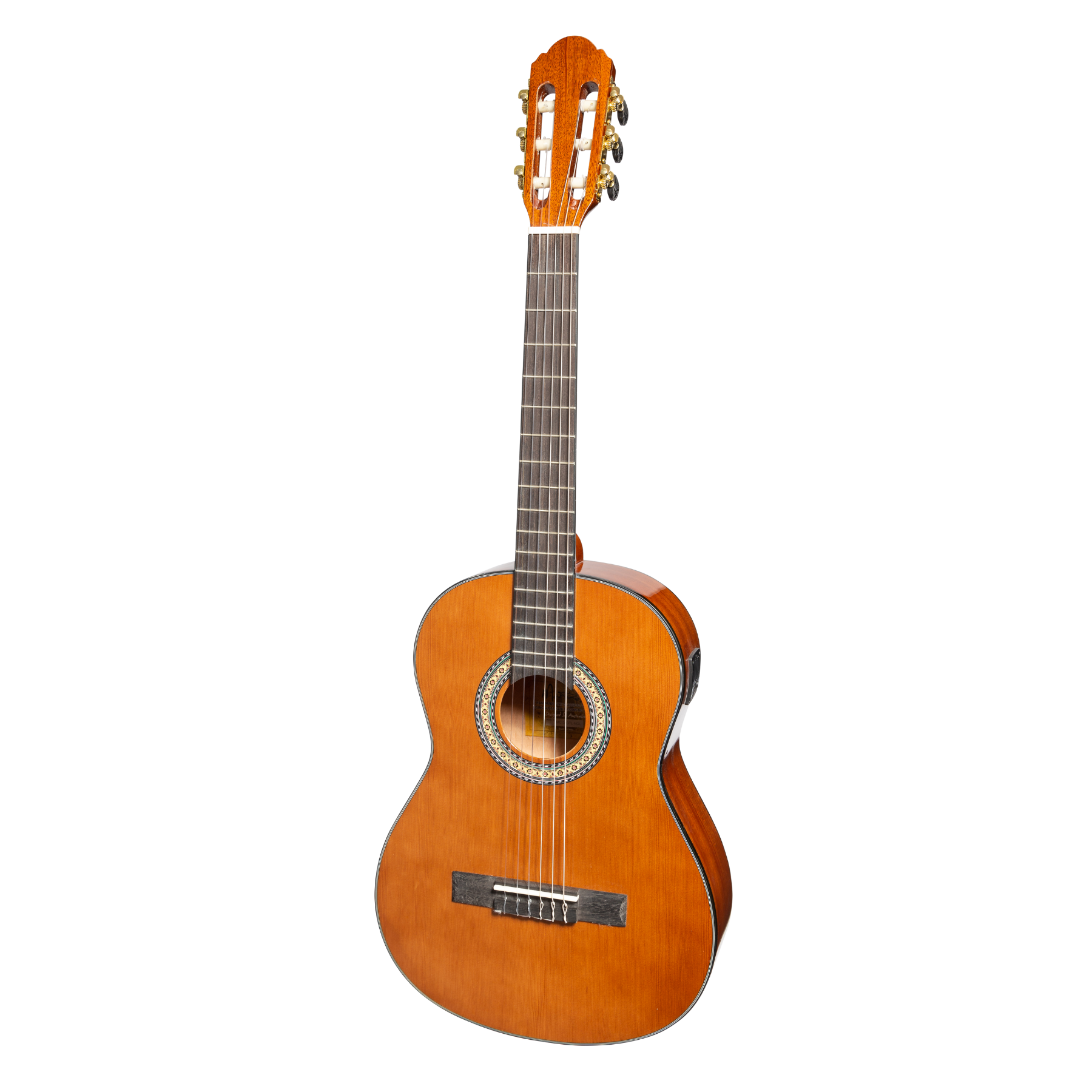 Martinez G-Series Left Handed 3/4 Size Electric Classical Guitar with Tuner (Natural-Gloss)-MC-34GTL-NGL