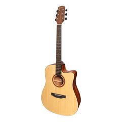 Martinez 'Natural Series' Solid Spruce Top Acoustic-Electric Dreadnought Cutaway Guitar (Open Pore)-MNDC-15S-SOP