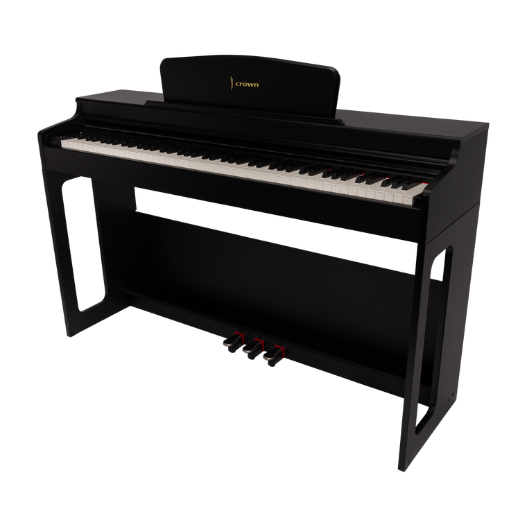 CROWN CDP-906-BLK UPRIGHT DIGITAL PIANO (Black)