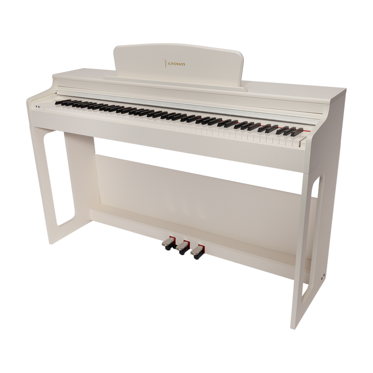 CROWN CDP-906-BLK UPRIGHT DIGITAL PIANO (White)