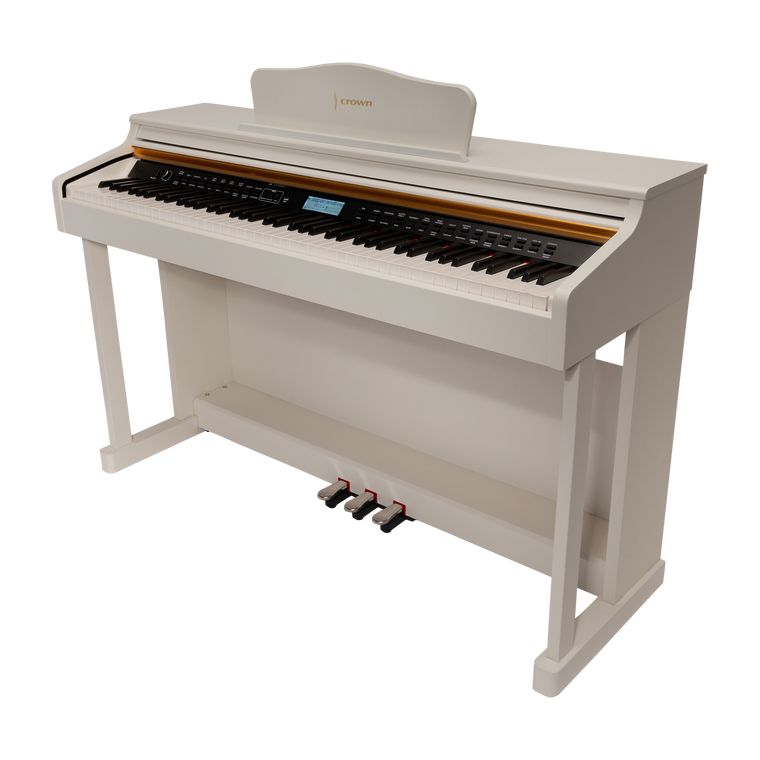 CROWN CDP-913-WHT UPRIGHT DIGITAL PIANO (White)