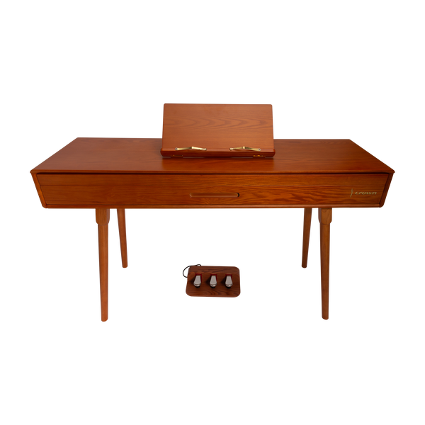 CROWN CMDP-909-WDG UPRIGHT HIDEAWAY DIGITAL PIANO (Solid Walnut)