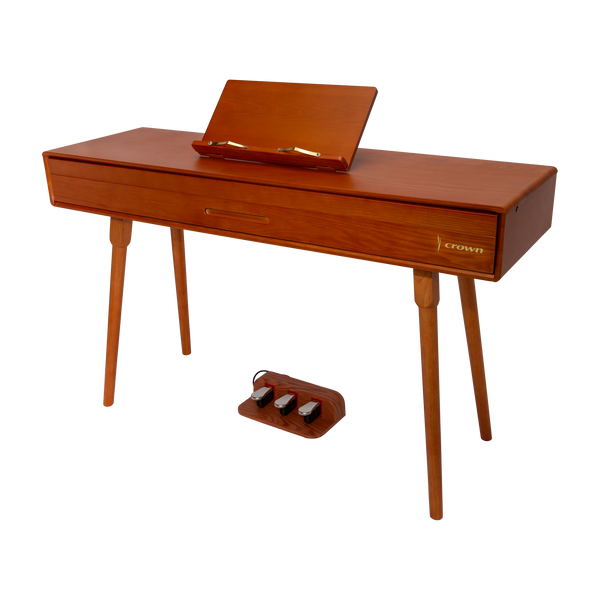 CROWN CMDP-909-WDG UPRIGHT HIDEAWAY DIGITAL PIANO (Solid Walnut)