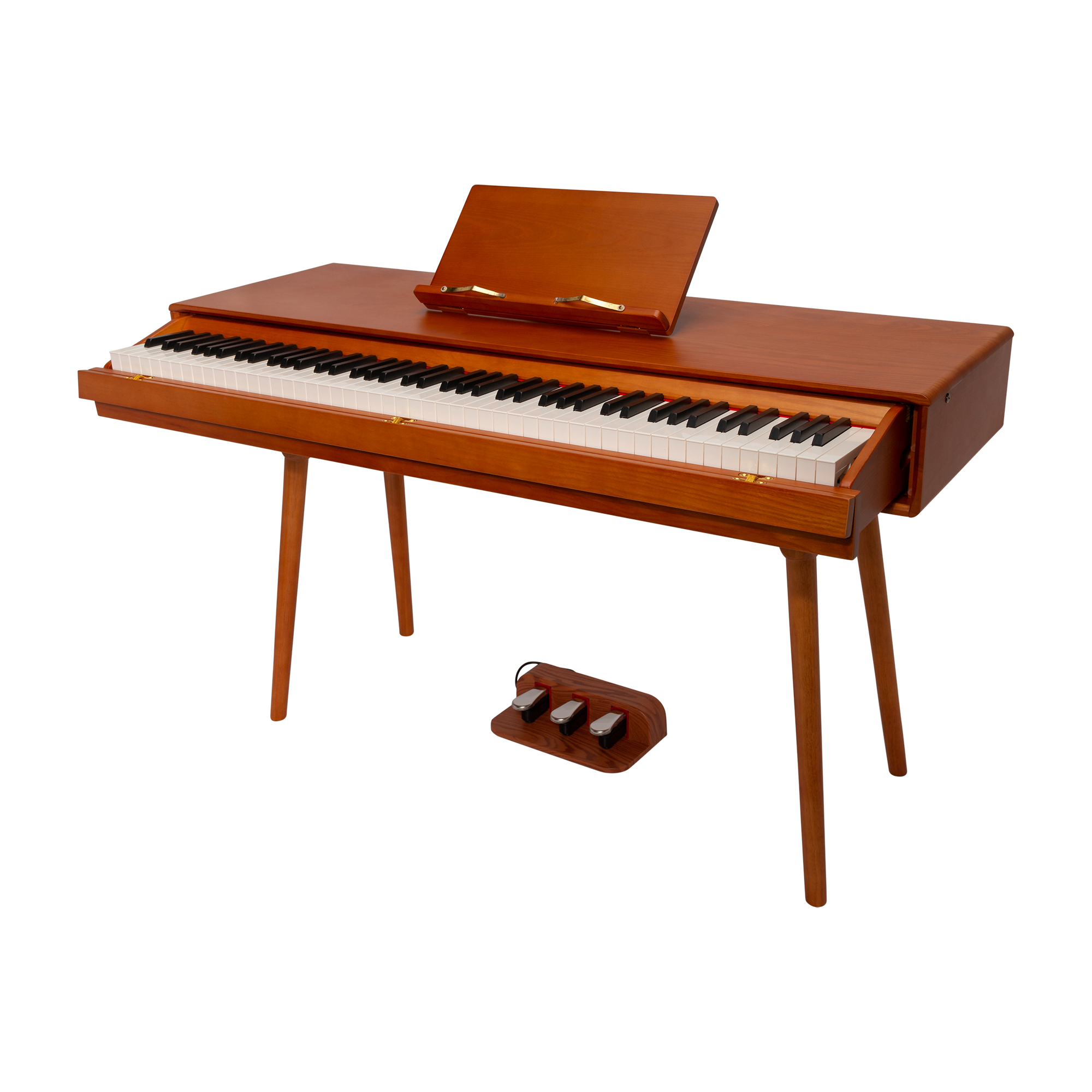 CROWN CMDP-909-WDG UPRIGHT HIDEAWAY DIGITAL PIANO (Solid Walnut)