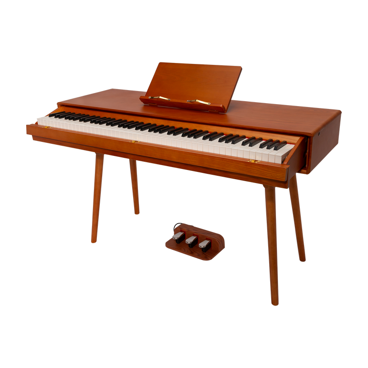 CROWN CMDP-909-WGN UPRIGHT HIDEAWAY DIGITAL PIANO (Solid Walnut)