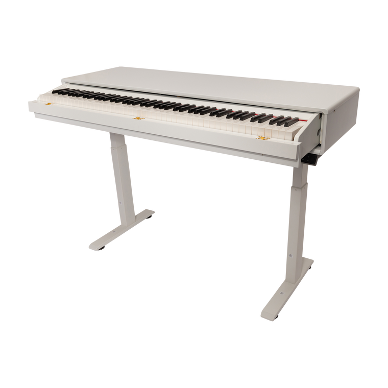 CROWN CMPD-822 HEIGHT ADJUSTABLE HIDEAWAY DIGITAL PIANO (White)