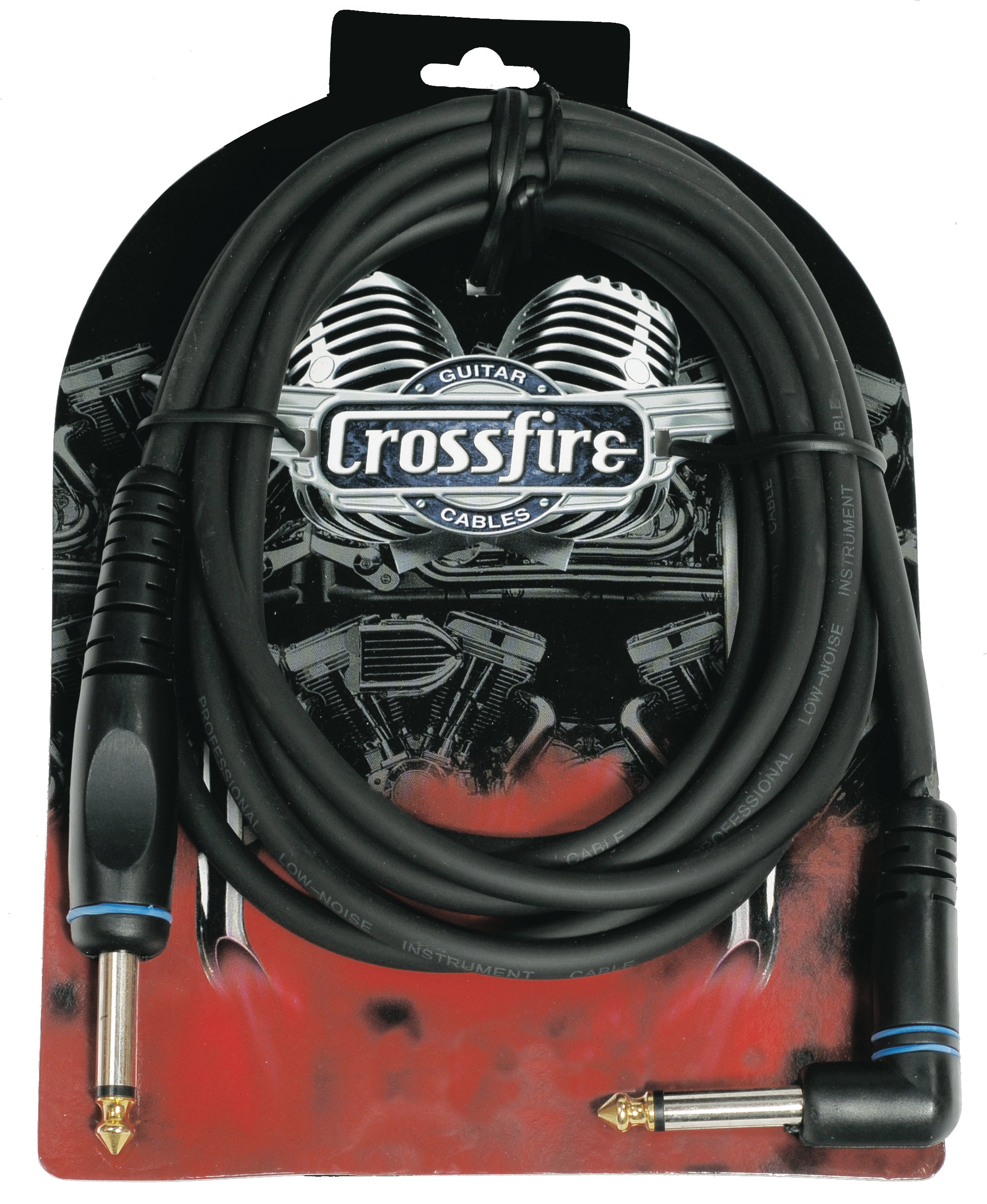 Copy of Crosssfire 10' / 3 Metre Instrument Cable with Straight Moulded Jacks-CGC-PP2-10L
