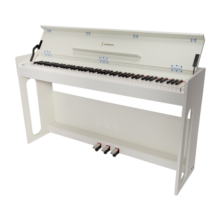 Crown CDP806 – 88-Key Weighted Digital Piano (Gloss White)