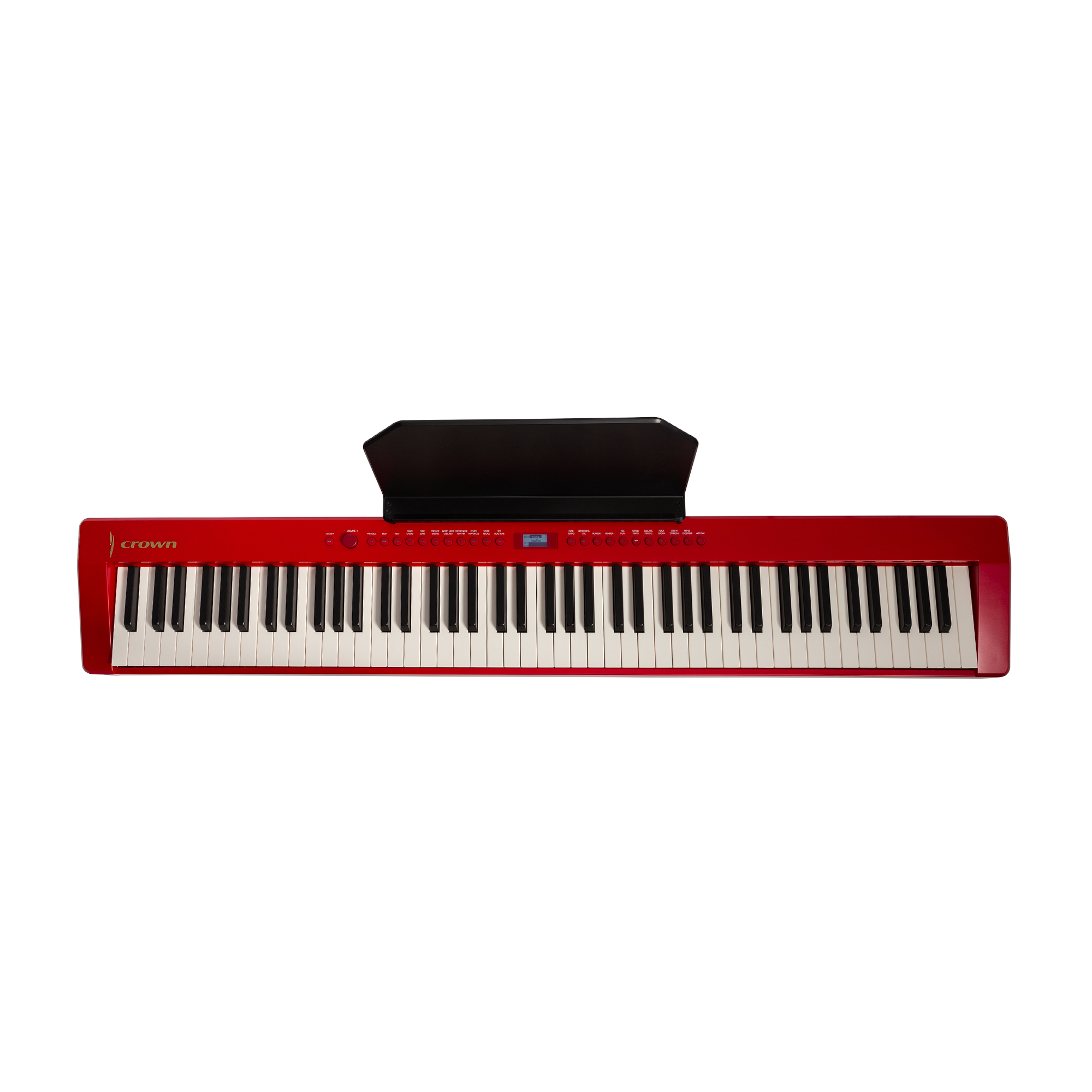 Crown CPP-811 Portable 88-Key Weighted Digital Piano (Red)