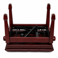 Crown Deluxe Tufted Hydraulic  Height Adjustable Piano Bench (Mahogany)