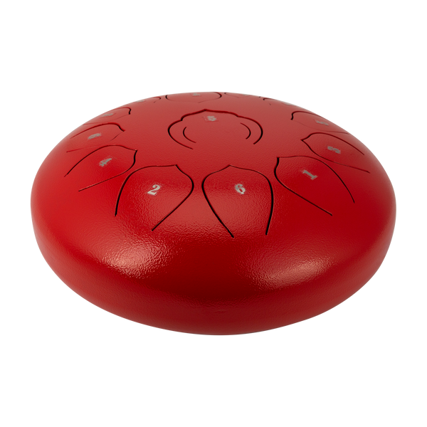 Drumfire 12" 13 Note Tongue Drum & Case Red