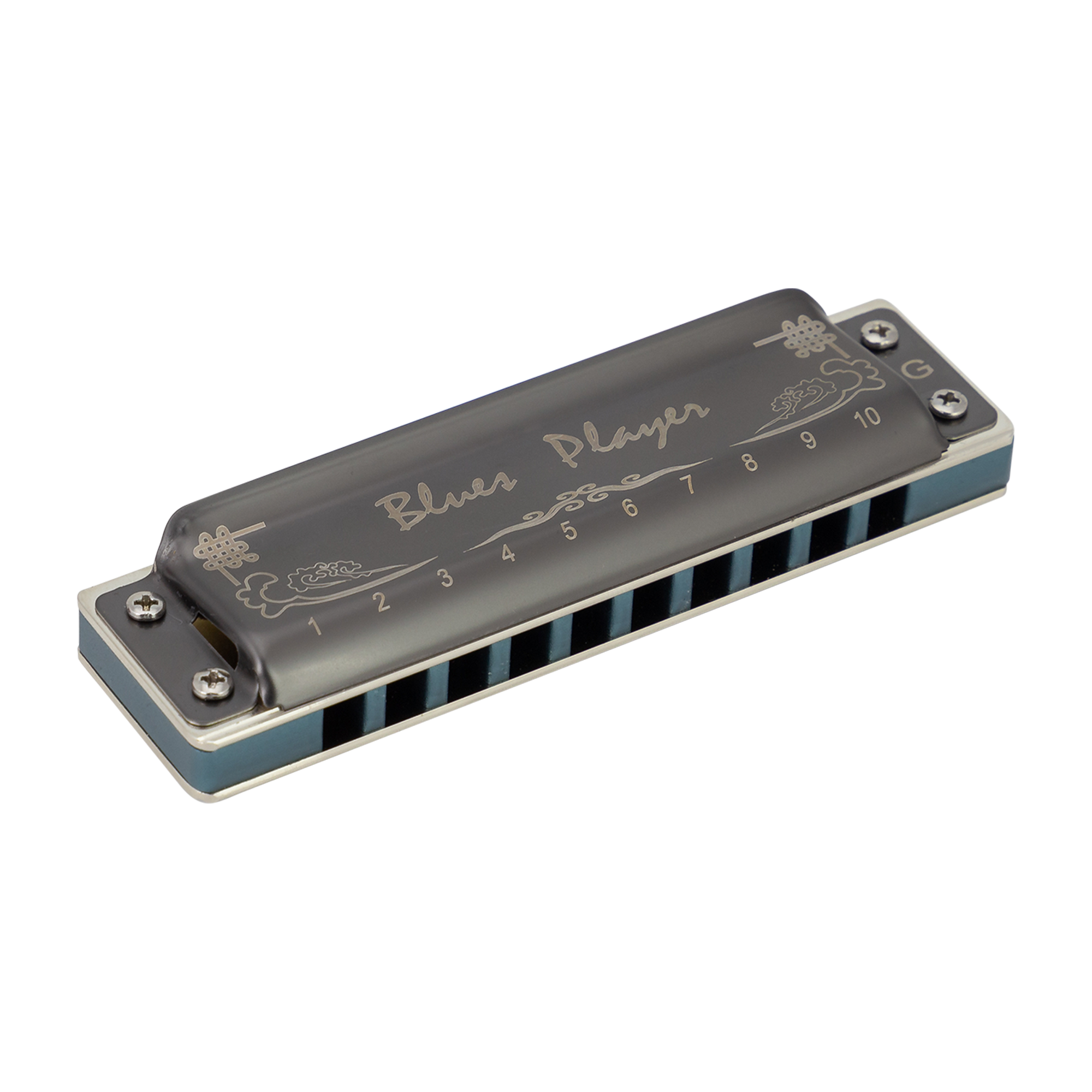 East Top PRO20AL 10 Hole Blues Player Harmonica A