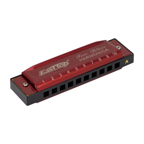 East Top Set of 7 Blues Harmonica's with Case