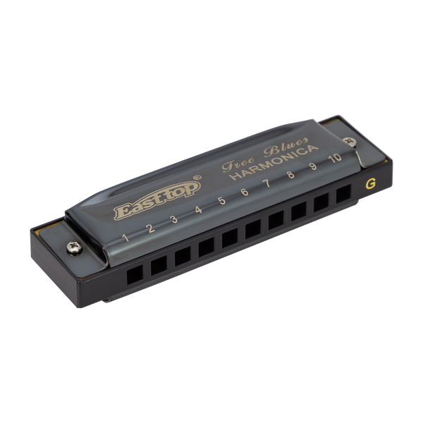 East Top Set of 5 Blues Harmonica's with Case