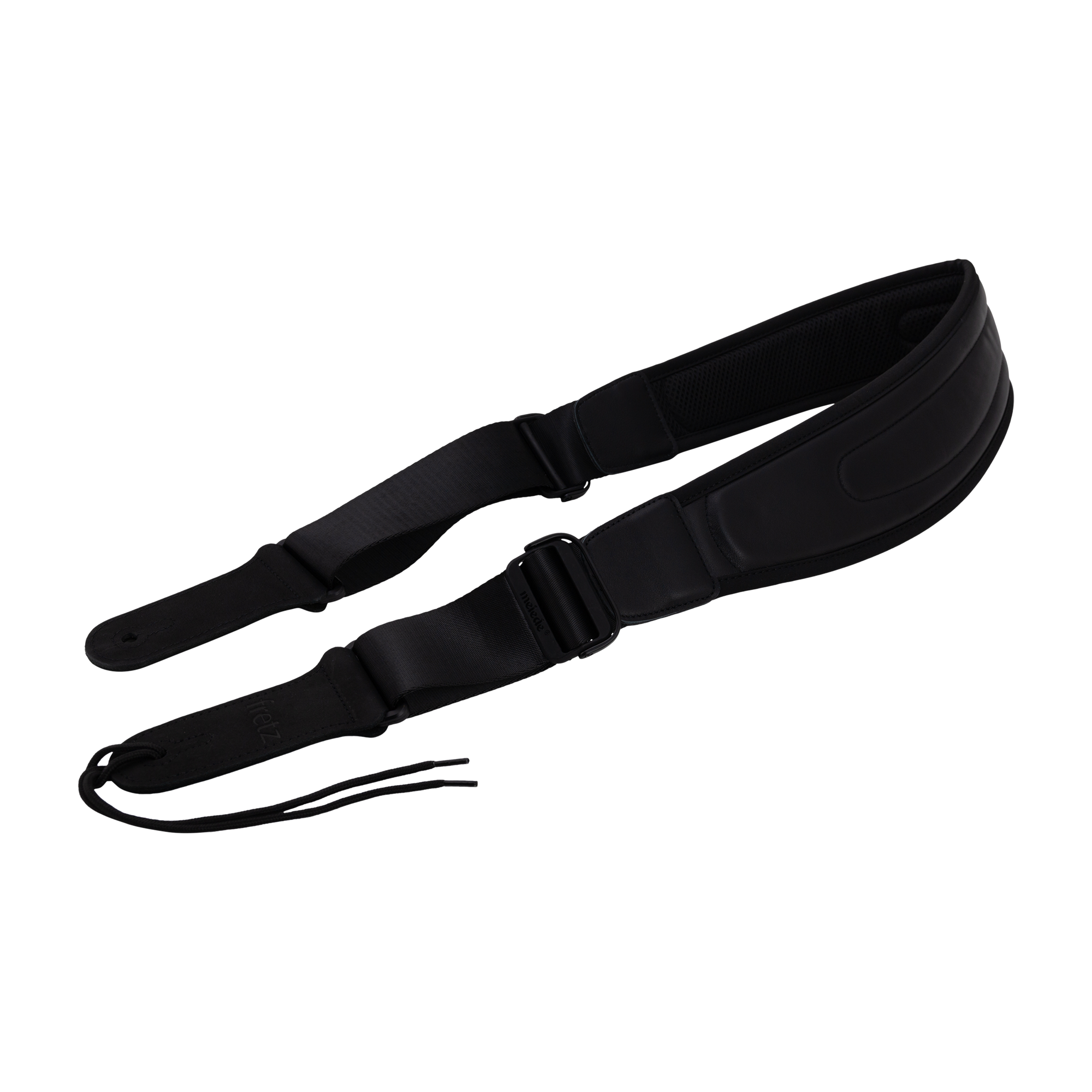 Fretz FGST-QA12-BLK 31/2" Leather Guitar Strap (Black)
