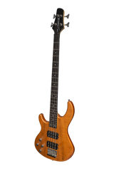 J&D Luthiers 4-String T-Style Active Electric Bass Guitar Left Handed (Natural Satin)