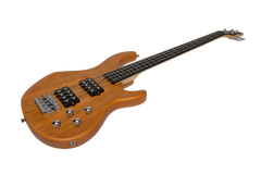 J&D Luthiers 4-String T-Style Contemporary Active Electric Bass Guitar (Natural Satin)
