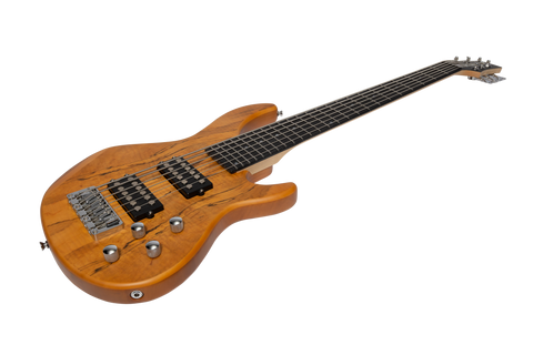 J&D Luthiers 6-String T-Style Contemporary Active Electric Bass Guitar (Natural Satin)