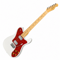 J&D Luthiers Deluxe TE-Style Electric Guitar (White)