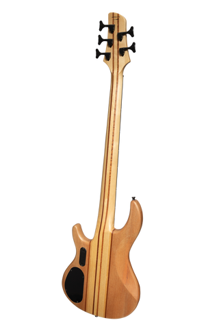 Luthiers 5-String Contemporary Neck Through Active Electric Bass Guitar (Natural Satin)