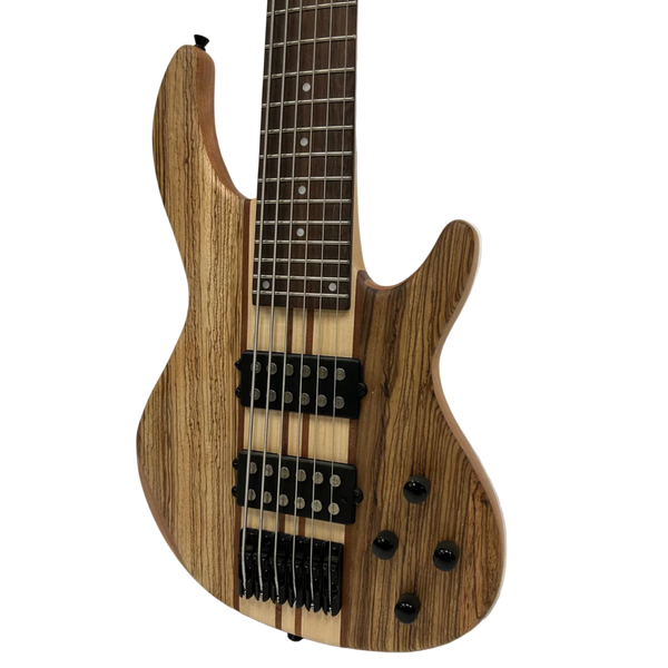 Luthiers 6-String Contemporary Neck Through Active Electric Bass Guitar (Natural Satin)