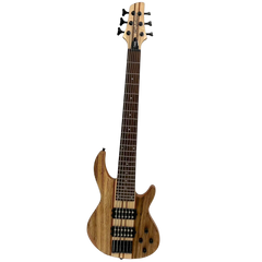 Luthiers 6-String Contemporary Neck Through Active Electric Bass Guitar (Natural Satin)