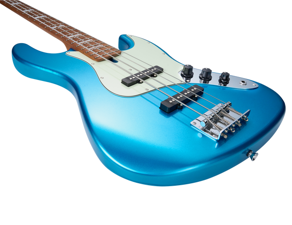 MOOER MBJ410 JZ-STYLE ELECTRIC BASS GUITAR (METAL BLUE)