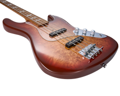 MOOER MBJ420 JZ-STYLE ELECTRIC BASS GUITAR (RED BURST)