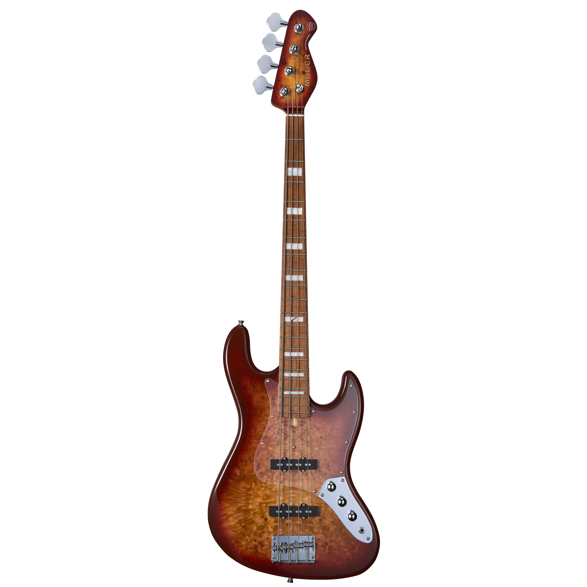 MOOER MBJ420 JZ-STYLE ELECTRIC BASS GUITAR (RED BURST)