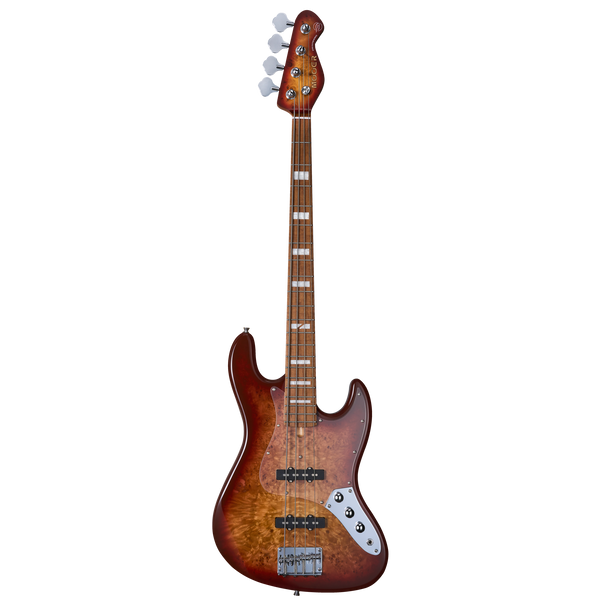 MOOER MBJ420 JZ-STYLE ELECTRIC BASS GUITAR (RED BURST)