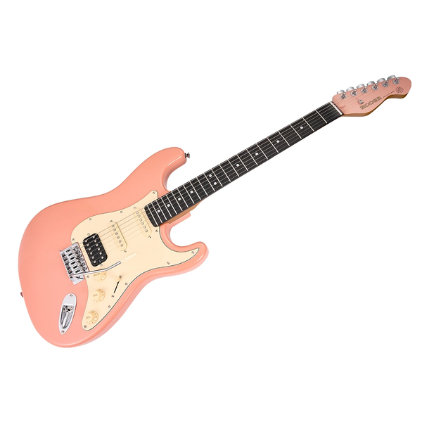 MOOER MSC10 ELITE ST-STYLE ELECTRIC GUITAR (FLAMINGO PINK)