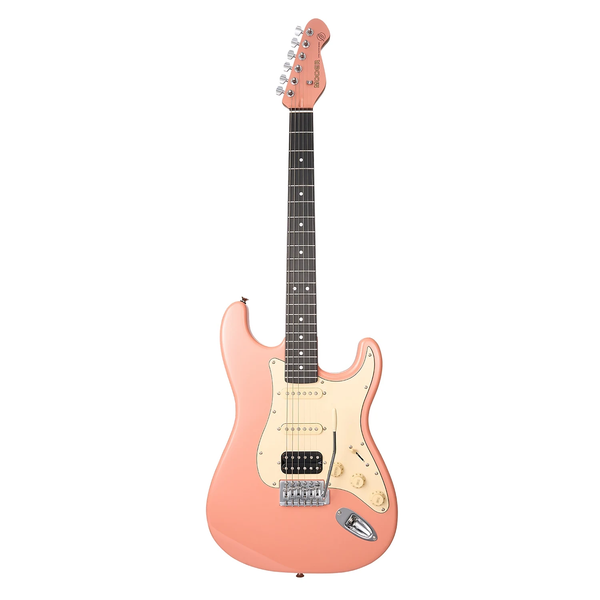 MOOER MSC10 ELITE ST-STYLE ELECTRIC GUITAR (FLAMINGO PINK)