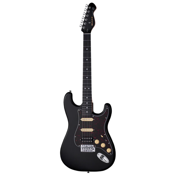 MOOER MSC10 ST-STYLE ELECTRIC GUITAR (BLACK/TORTOISE SCRATCH PLATE)