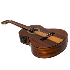 Martinez '51 Series' 3/4 Size Electric Classical Guitar with Tuner Teakwood (Gloss)