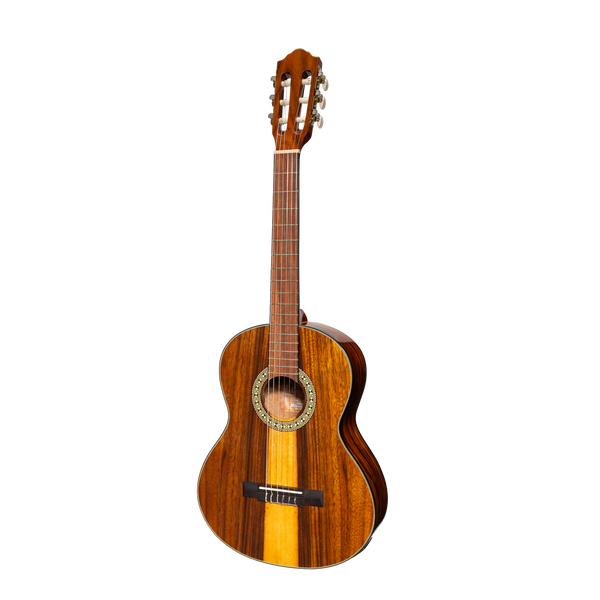 Martinez '51 Series' 3/4 Size Electric Classical Guitar with Tuner Teakwood (Gloss)