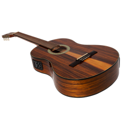 Martinez '51 Series' 4/4 Size Electric Classical Guitar Teakwood (Gloss)