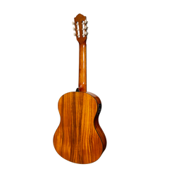 Martinez '51 Series' 4/4 Size Electric Classical Guitar with Tuner Koa (Gloss)