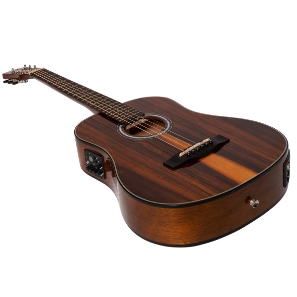 Martinez '51 Series' Acoustic-Electric Babe Traveller Guitar Teakwood (Gloss)