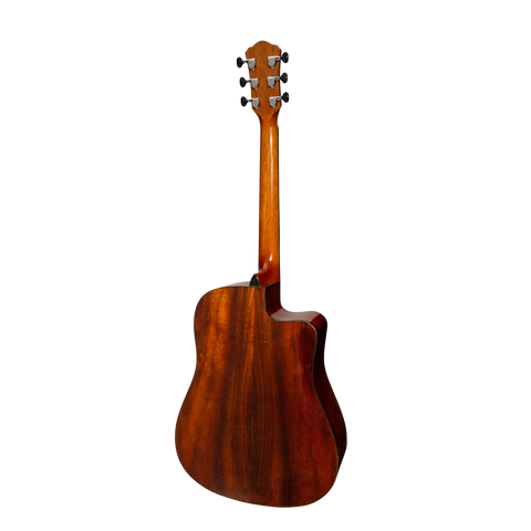 Martinez '51 Series' Left Handed Acoustic-Electric Dreadnought Cutaway Guitar Teakwood (Gloss)