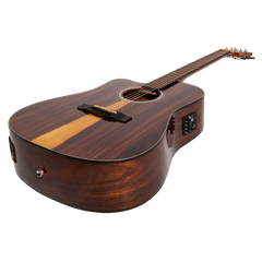 Martinez '51 Series' Left Handed Acoustic-Electric Dreadnought Cutaway Guitar Teakwood (Gloss)