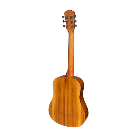 Martinez Acoustic-Electric Gloss Babe Traveller Guitar (Jati-Teakwood)